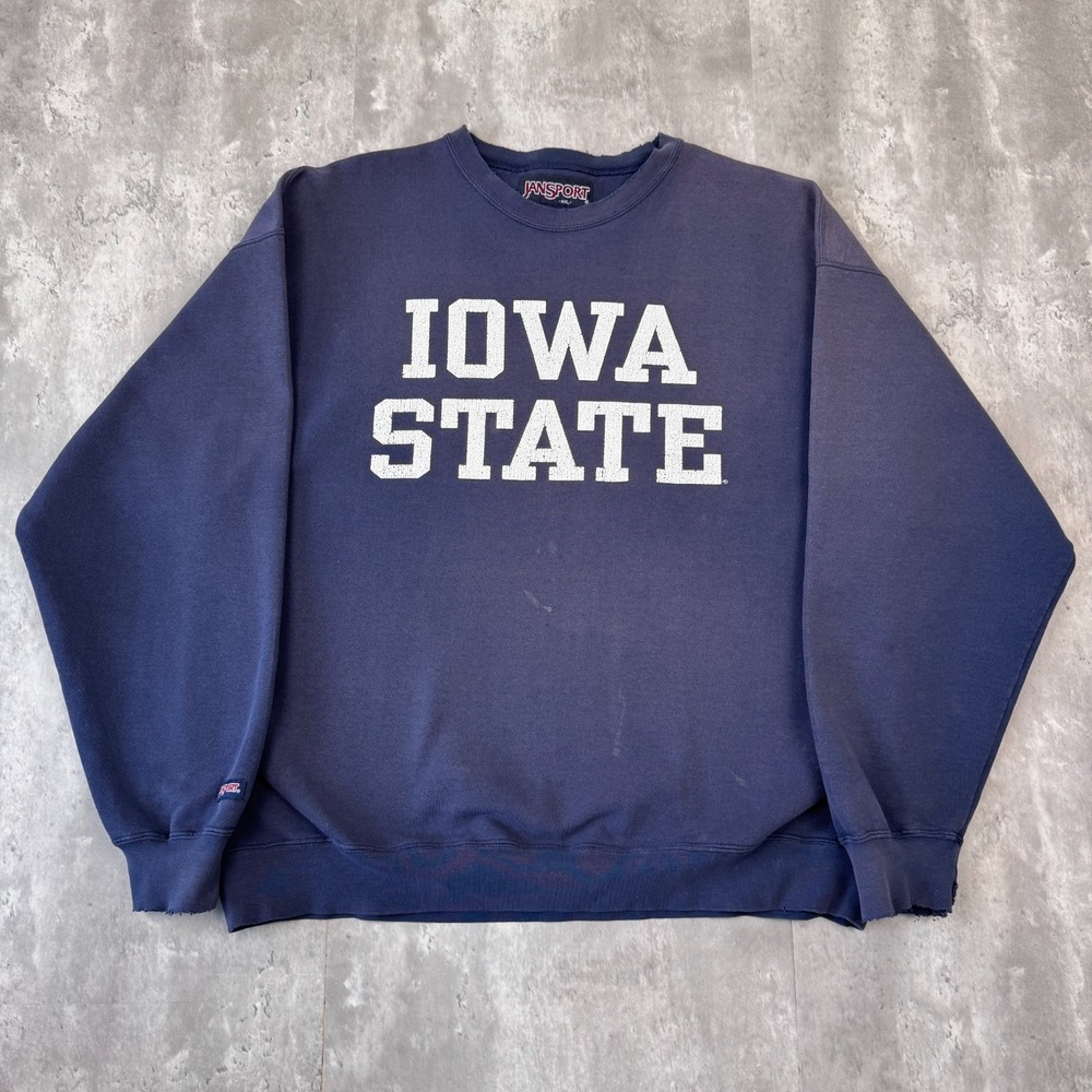Jansport Iowa State Cyclones Sweatshirt Mens XXL Navy Crewneck Distressed